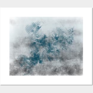 "Blue Reverie" - Abstract Original Digital Artwork Posters and Art
